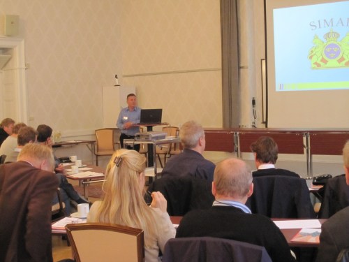 Skorstensfejaremästaren i Malmö Christer Bjelk mötet genom att berätta om dagens program och om SIMAB i stort.