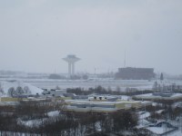 Hyllie vattentorn och Percys hockey-arena.