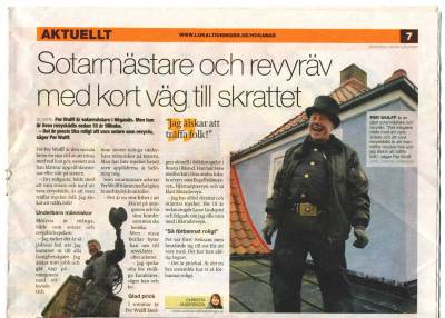 SIMAB:s Per Wulff i Lokaltidningen. Klicka för större bild.