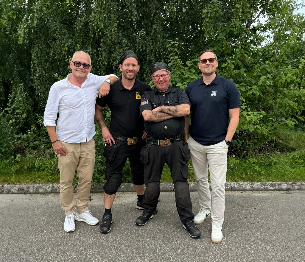 SIMAB:s team i Ljungby. Jonas Olsson, Patrik Bergquist, Per Wulff och Markus Jeansson.